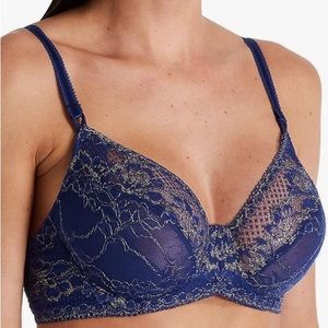 Wacoal Blue Lace to Love Underwire Bra 38D